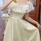 Elegant Yellow Eyelet Off-Shoulder Prom Dress DP7948