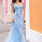 Enchanting Lavender Beaded Mermaid Evening Gown with Floral Embroidery DP8024