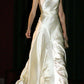 Elegant V Neck A-Line Long Satin Prom Dress Evening Party Dress, DP2992