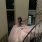 Pink Sweetheart Appliques Tulle Lovely Sweet 16 Quinceanera Dress Ball Gown, DP2710