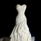 Elegant White Sweetheart Mermaid Vintage Long Wedding Dress Bridal Dress, DP5411