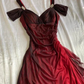 Royal Blue Straps Off Shoulder Ruffle Chiffon Vintage Long Prom Dress DP3856