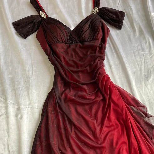Royal Blue Straps Off Shoulder Ruffle Chiffon Vintage Long Prom Dress DP3856