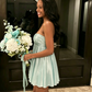 Vintage Mint Green Strapless Sweetheart A-Line Homecoming Dress DP8521