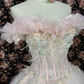 Vintage Pink Sweetheart Off-the-shoulder Tulle Beaded Quinceanera Evening Dress Ball Gown,DP6269