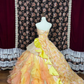 Elegant Floral Sweet 16 Quinceanera Strapless A-Line Floor-length Prom Dress Birthday Dress Evening Dress Ball Gown DP6424