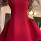 Red A-Line Straps Short Birthday Dress Homecoming Dress, DP3067