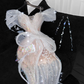 Vintage Sparkling Champagne Sequin Off-the-shoulder Sheath Elegant Chiffon Evening Dress Prom Dresses DP6169