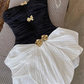 Simple Fashion Strapless Bow Design A-line Mini Party Dresses Homecoming Dresses, DP5862