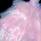 Sparkling Elegant Pink A-Line Tiered Prom Dress Evening Dress Ball Gown DP6231