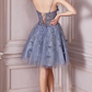 Vintage Spaghetti Strap A-Line Homecoming Dress Applique Sweetheart Party Dress Short Cocktail Dress, DP6602