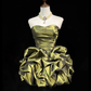 Vintage Sweetheart A-Line Homecoming Dress Ruffle Strapless Party Dress Short Cocktail Dress, DP6557