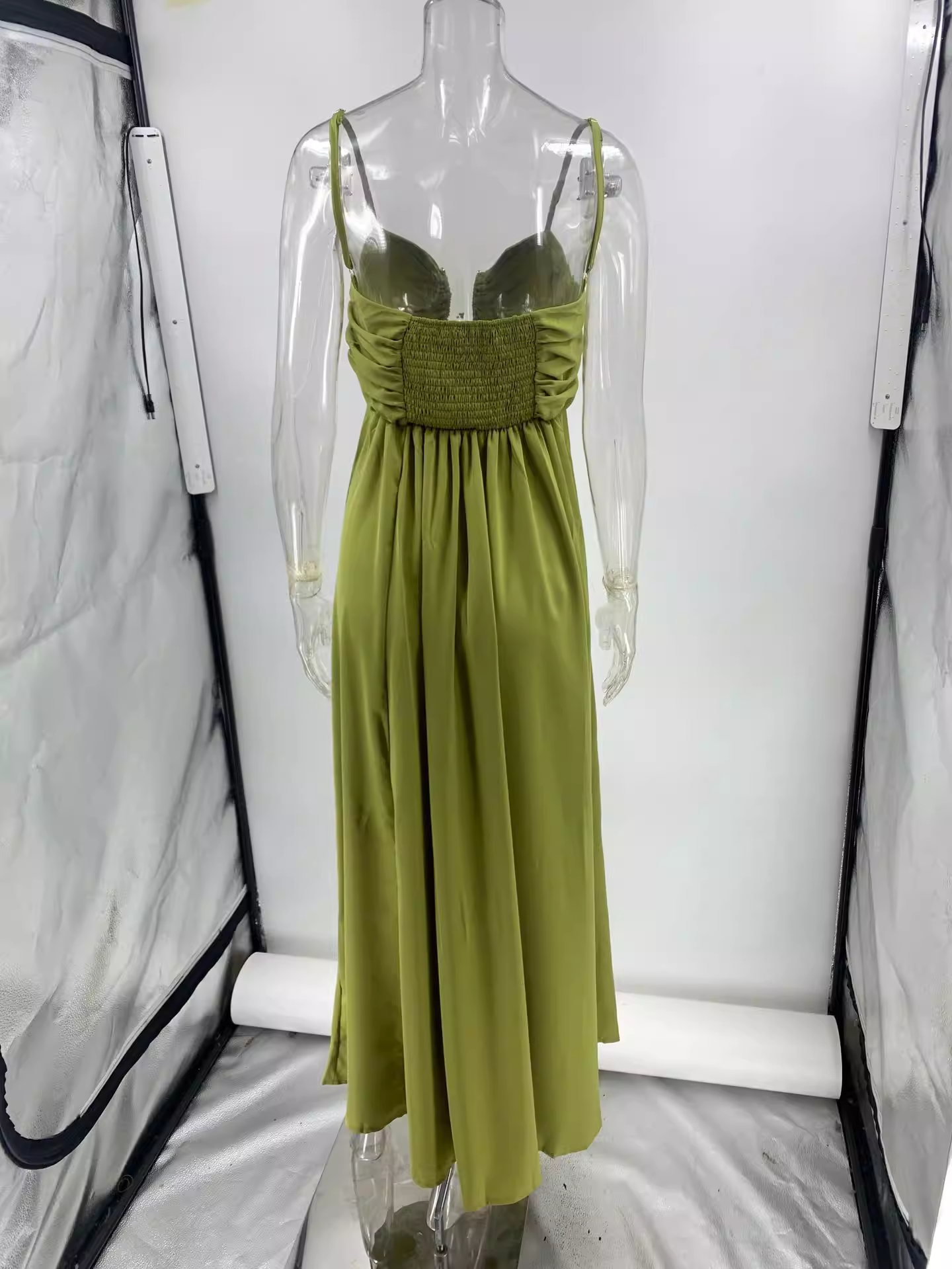 Luxury Elegant Olive Green Sweetheart Chiffon Evening Dress DP8098