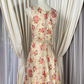 Vintage Rose Jacquard Sleeveless Midi A-Line Evening Dress DP8374