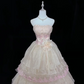 Glamorous Pink Lace Applique 3D Rose Strapless Tulle Sweet 16 Quinceanera Ball Gown DP7355