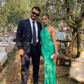 Green Halter Backless Long Party Dress with Slit,DP1876