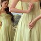 Vintage Sage Green Spaghetti Strap A-Line Evening Gown DP8272