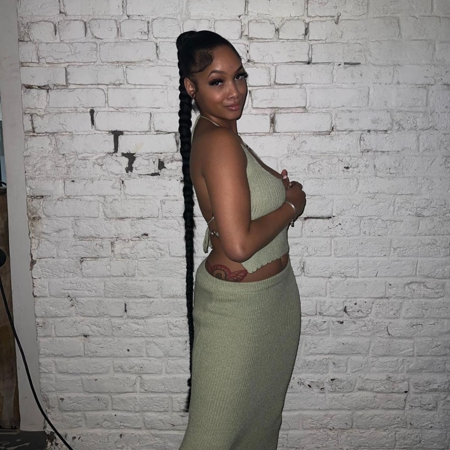 Pretty Sage Green Ribbed Knit Two-Piece Halter Neck Prom Dress DS12105 DSProm Pretty Sage Green Ribbed Knit Two-Piece Halter Neck Prom Dress DS12105 DSProm
