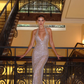 Robe de bal fourreau vintage à paillettes brillantes, col en V, robe de soirée longue et formelle, DP6609