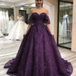 Elegant Lace Off-the-Shoulder Sweetheart Ball Gown Evening Gown DS3037