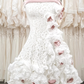 Vintage 3D Flowers Applique Strapless Design A-Line Short Homecoming Dress Party Dress DP6218