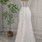 Wunderschönes weißes glitzerndes Pailletten-Perlen-Herzstück-A-Linie-langes Ballkleid Partykleid Abendkleid DP6496