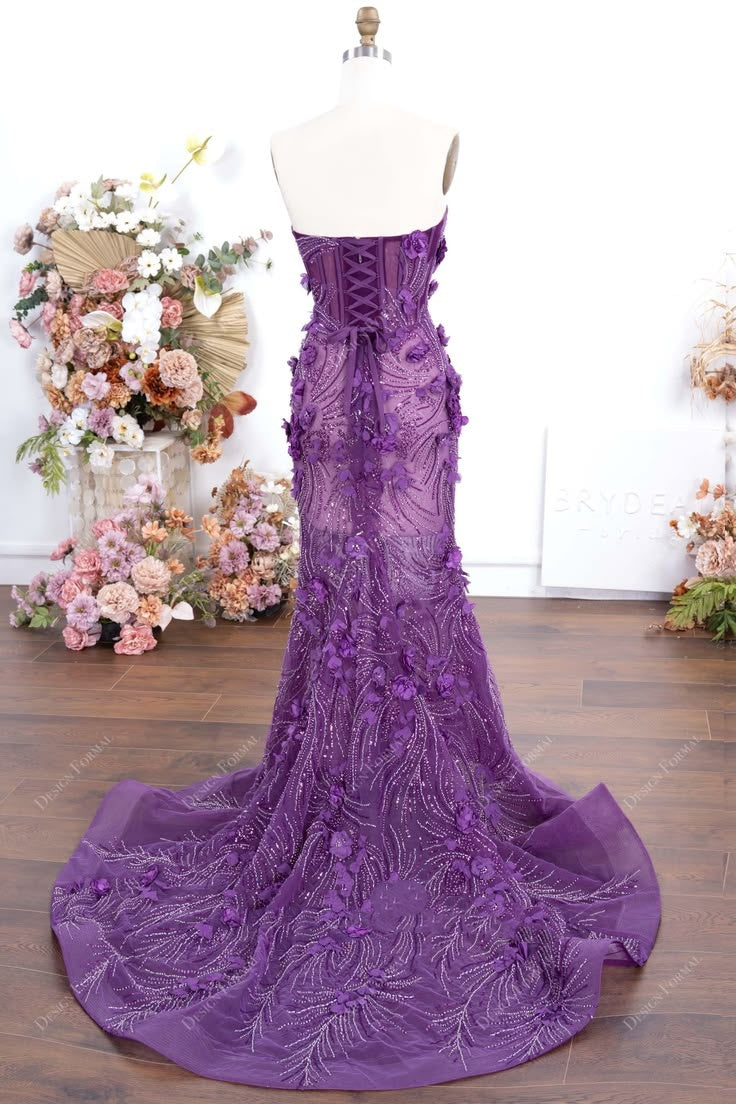 Enchanting Blush Pink Lace Mermaid Evening Gown with Plunge Neckline DP8018