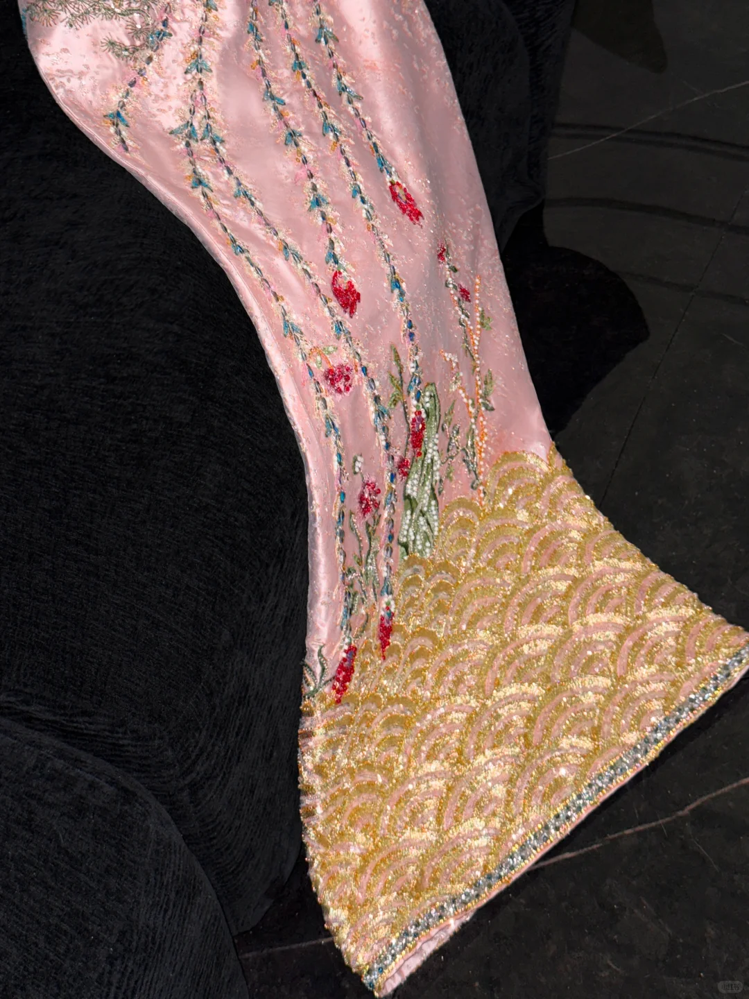 Sparkling Pink Beaded Sequined Design Elegant Mermaid Prom Dress Evening Dress DP6229
