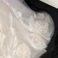 Elegantes Elfenbein 3D Blumen Design A-Linie Tüll Brautkleid Ballkleid Abendkleid Ballkleid DP6221