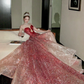 Vintage Farbverlauf Rot Liebsten Trägerlosen Meerjungfrau Design Sexy Ballkleid Abendkleid DP6253