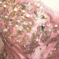 Glamorous Pink Tiered Tulle Strapless Sequin Beaded Sweet 16 Quinceanera Ball Gown DP7300