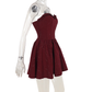 Vintage Burgundy Sweetheart Strapless A-Line Sleeveless Short Summer Dresses Party Dress Homecoming Dress DP6395