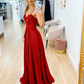 Wunderschönes Glitzer-Spaghettiträger-A-Linien-Herz-Abschlussballkleid DP8371