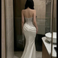 Glamorous Strapless Mermaid Satin Ruched Wedding Dress DP8427