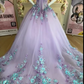 Vintage Lilac Sequin Sweetheart Off-the-shoulder Sweet 16 Quinceanera A-Line Floor-length Prom Dress Birthday Dress Evening Dress Ball Gown DP6697