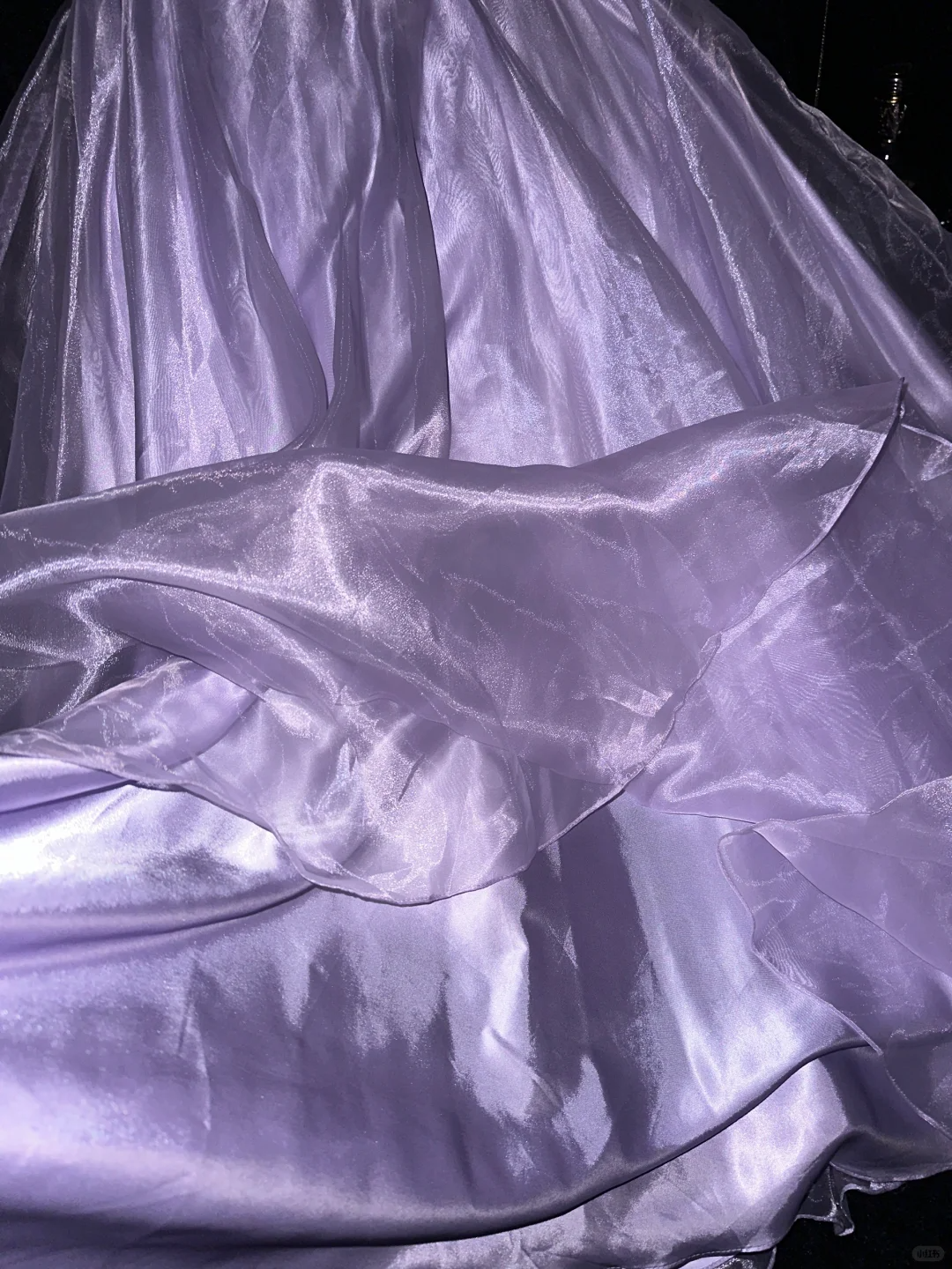 Vintage Lavender Satin Embroidery Spaghetti Straps A-Line Evening Gown DP7296