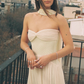 Enchanting Ivory Sweetheart Strapless A-Line Long Prom Dress Evening Dress DP6410
