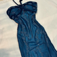 Vintage Halter Beadings Ruffles Long Prom Gown Evening Dress, DP3706