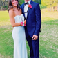 White Strapless Sheath Elegant Long Prom Dress, DP2580