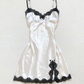 White Straps Lace Sexy Short Party Dress Mini Birthday Outfit, DP3286