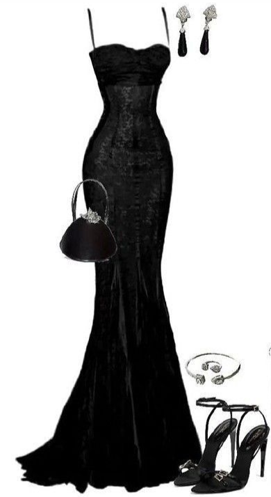 Charming Black Straps Mermaid Lace Long Party Dress Evening Gown, DP3416