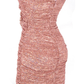 Pink Strapless Sequins Sheath Homecoming Dress Birthday Outfits, DP3677