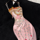 Sparkling Pink Beaded Sequined Design Elegant Mermaid Prom Dress Evening Dress DP6229