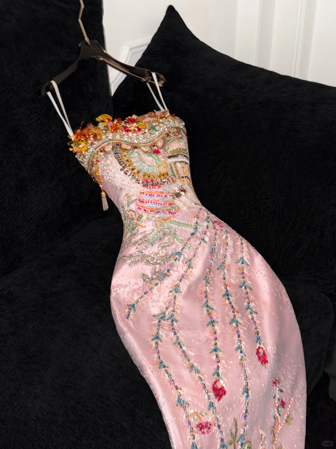 Sparkling Pink Beaded Sequined Design Elegant Mermaid Prom Dress Evening Dress DP6229