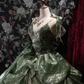 Glamorous Emerald Green Sequin V-Neck Tulle Ball Gown DP8343