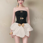 Simple Fashion Strapless Bow Design A-line Mini Party Dresses Homecoming Dresses, DP5862