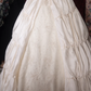 Vintage Ivory Strapless Tiered Lace Spaghetti Strap Wedding Dress DP8347