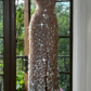 Gorgeous Glittering Sequined Halter-neck Sheath Prom Dress Evening Dress DP6319