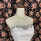 Shiny White Beaded Strapless A-Line Short Tiered Party Dress Homecoming Dress DP6415