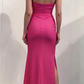 Elegant Hot Pink Strapless Sweetheart Mermaid Evening Dress DP8530